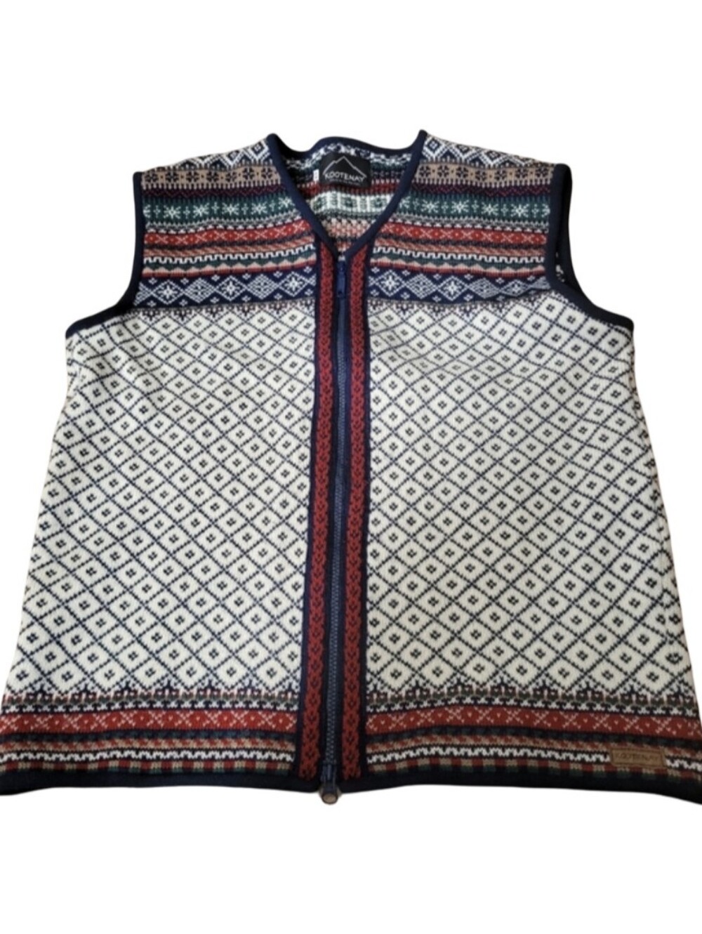 Kootenay Mens Size M Zip Front Wool Vest